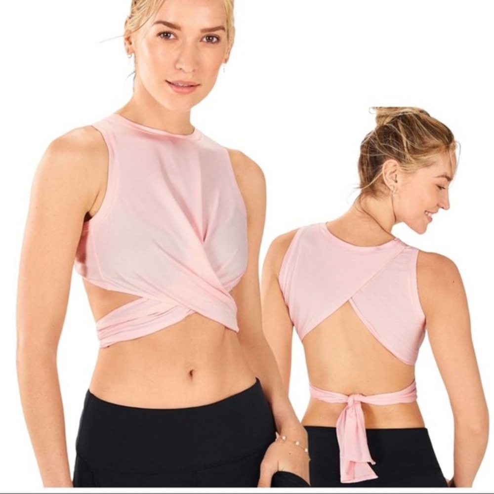 Fabletics Marissa Tie-Up Tank - Size Small in Soft Pink Color